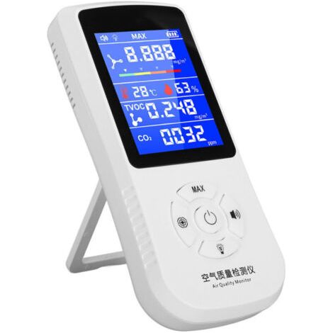 VURAHOME - Moniteur de qualité de l'air haute précision, écran couleur, détecteur d'alarme HCHO CO2,de