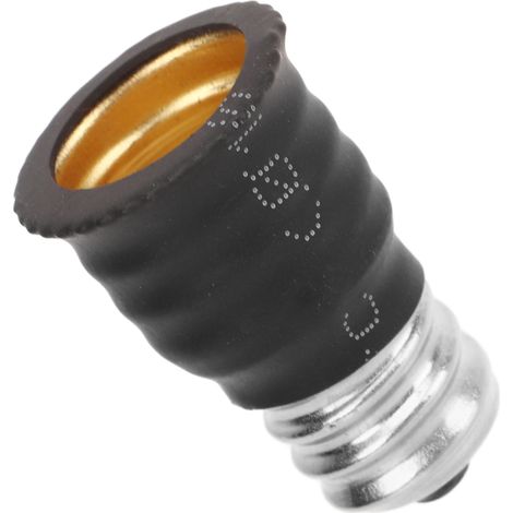 Lot de 6 adaptateurs E12 vers E14 pour ampoules E14, idéaux pour garages, chambres, salons, cuisines et couloirs (noir). (1/5)