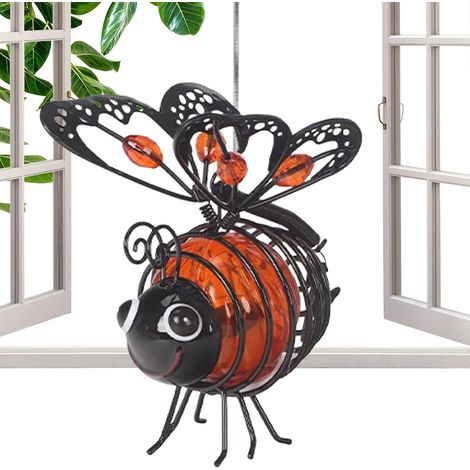 Bee Lights – Lampes solaires en forme d'abeille, simulation d'extérieur à suspendre à l'énergie solaire, chemin étanche en forme d'animal Construction métallique résistante aux intempéries pour (1/5)