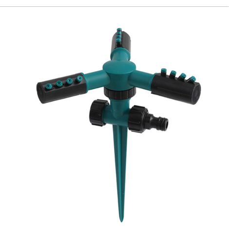 Automatischer Rasensprenger mit 360°-Drehung für den Garten, Bewässerungssystem mit 3-Arm-Düse und Gartenschlauch, inklusive Gartenzubehör (1/5)