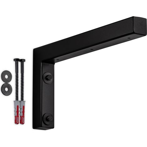 SOTECH Wandkonsole Regalkonsole Waschtischkonsole in L-Form 300 x 150 x 30 mm, schwarz matt pulverbeschichtet, 1 Stück