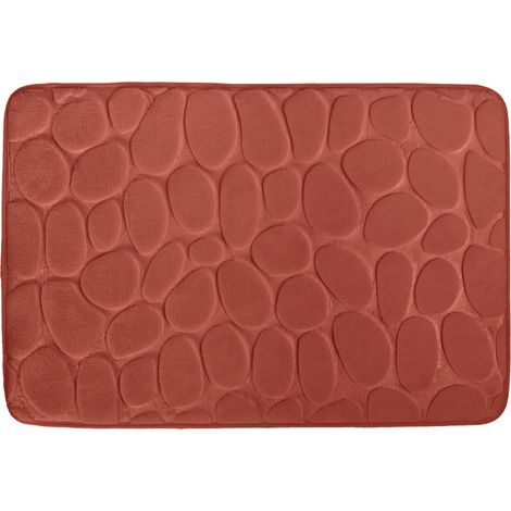 Tapis de bain Microfibre PEBBLE 40x60cm Terracotta MSV