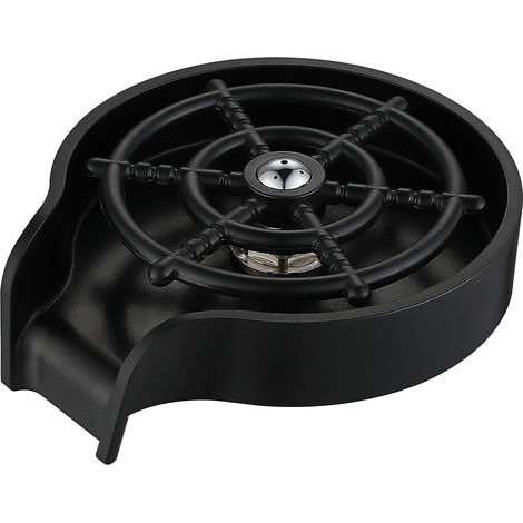 [Avec vidéo] barre de type presse lave-gobelet automatique en verre évier de cuisine lave-gobelet ABS + matériau en acier inoxydable avec tuyau,Noir (1/5)