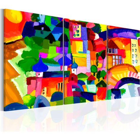 Quadro - Colourful Town - 60x30 (1/4)