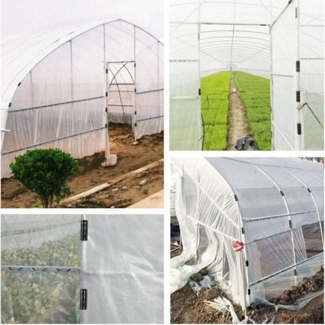 Serre Clips - 32 mm - Pour Fixation Housses Serres Films Plantes - 30 Pièces (1/4)