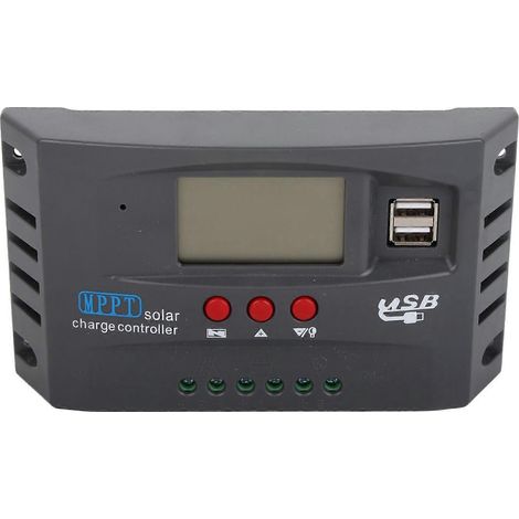 MPPT-Solar-Laderegler mit farbigem LCD-Display, Photovoltaik-PV-Solar-Laderegler 12 V/24 V