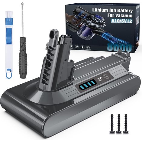 8000mAh Batterie pour V10 SV12 Cyclone Absolute Animal Pro Motorhead Fluffy Extra Aspirateur Balai sans Fil, Remplacer Pièce 969352-02 (1/5)