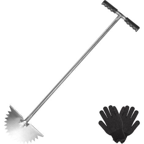 Coupe-Bordure Manuel en Acier Inoxydable Poignée de T, Outil de Jardinage Portatif Facile à Utiliser pour Pelouses et Aménagement Paysager (1/5)