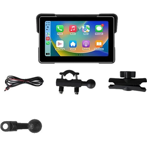 Carplay sans fil, caméra de tableau de bord pour moto, musique Bluetooth, Moto Radio, Aucun (1/2)