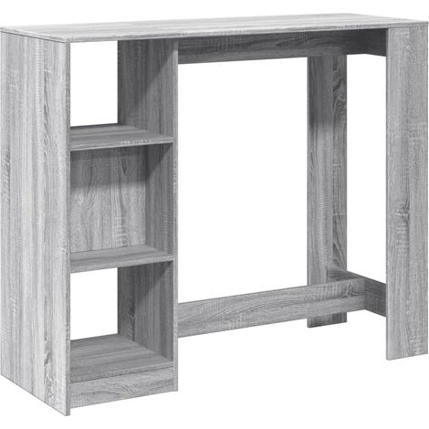 Maison Exclusive - Mesa alta con estante gris Sonoma 124x46x103,5