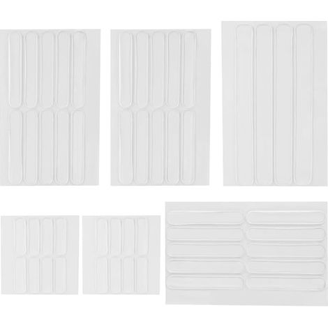 Lot de 50 Pare-Chocs de Meubles - 3 Tailles - en Silicone Autocollant - Transparent - Amortissement du Bruit - pour protéger Les Portes, Murs, tiroirs, armoires (1/5)