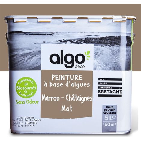 Peinture écologique Algo - Mat - Brun Châtaignes - 5L (1/5)