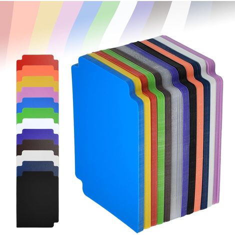 Confezione da 120 divisori per carte collezionabili, 95 x 70 mm, 12 colori, formato standard, in plastica, per carte da gioco e sportive. (1/5)