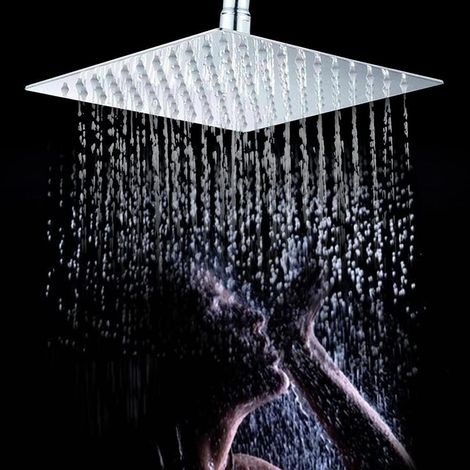 Duschkopf Regendusche, Kopfbrause Quadratisch Duschbrause 40x40cm, Wassersparender Duschkopf, Groß Edelstahl Duschköpfe (ohne Schlauch) (1/5)
