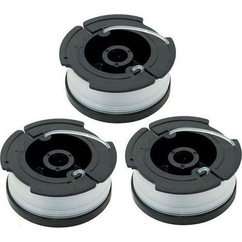 0,065"-Spule für BLACK+DECKER-Rasentrimmer (Ersatzspule mit automatischer Fadenzufuhr), kompatibel mit BLACK+DECKER AF-100, 3er-Pack (1/4)