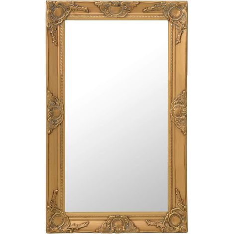 Miroir mural-Miroir Suspendu style baroque 50x80 cm Doré 927511 (1/5)