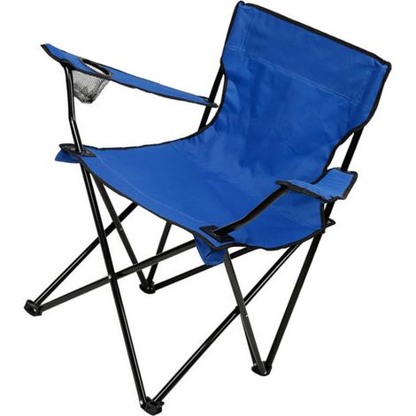 Fauteuil pliant d'extérieur portable, léger, portable, de haute qualité, grande capacité de charge, confortable pour une utilisation prolongée, bleu. (1/5)