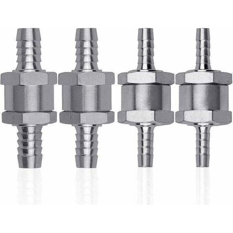 4 Pcs Clapet Anti-retour Gasoil en Alliage d\'aluminium, 6/8/10/12mm Clapet de Carburant avec Flche pour Essence Diesel Voiture Bateau Moto (1/4)