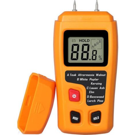 Tragbares Holzfeuchtemessgerät LCD-Feuchtigkeitsmesser für Holzfeuchtedetektor zur Messung der Holzpapierfeuchtigkeit von Brennholz--TRIMEC