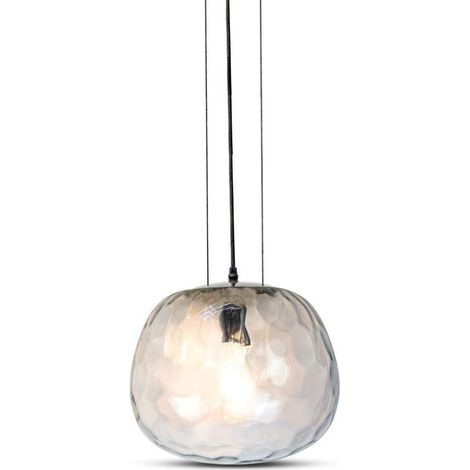 LAMPADARIO CON PORTALAMPADA VETRO DESIGN SOSPENSIONE 3 300MM (1/5)