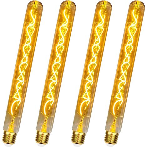 Ampoule E27 Vintage LED 4W Dimmable Edison T30 longueur 300mm - Lot de 4 (1/5)