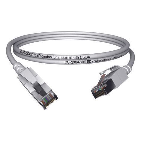 Câble Ethernet catégorie 6a S/FTP CAE Multimedia Connect, Gris, 3m LSZH Avec connecteur, CEI 60332-1 / NF C 32070 C2 ( Prix pour 1 )