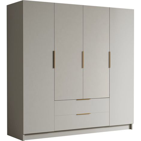 Armoire Closico 202, Cachemire, 216x200x60cm, Portes d'armoire: Avec des charnières, Nombre d'étagères: 0