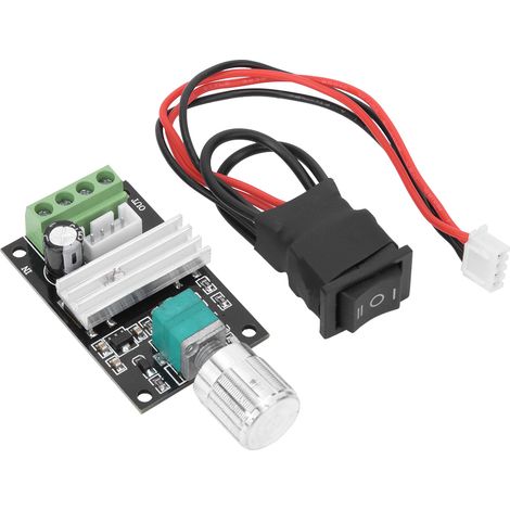 Régulateur de Vitesse PWM 6-28V 3A pour Moteur à Courant Continu Réversible avec Commutateur (1/5)