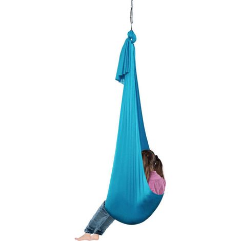 Balançoire sensorielle, balançoire thérapeutique pour enfants et adultes, hamac pour enfants autistes, bleu ciel, 1 x 2,8 m