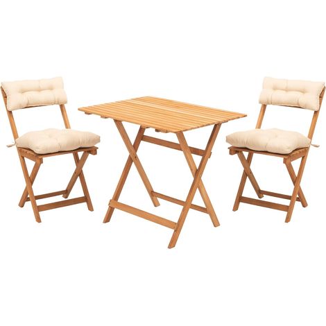 Nazzano Tisch- und Stuhlset, 2 Plätze, Weiß