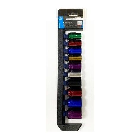 Toolzone 10pc Multi Coloured Metric Shallow Socket 13mm - 24mm Set 1/2" Drive (1/4)