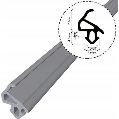 Joint d'étanchéité pour fenêtres PVC S-1559 ALUPLAST GRIS 1m