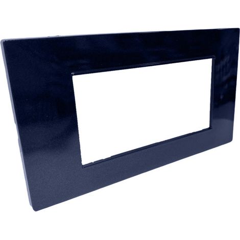 Placchetta per interruttore in metallo a 4 blue navy cassetta 504 compatibile con vimar plana supporto cover (1/2)