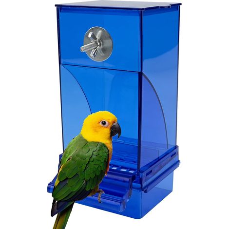 Mangeoire à Oiseaux Automatique Mangeoire pour Oiseaux sans Gâchis Mangeoire en Acrylique pour Cage à Oiseaux Nourriture pour Petite Moyenne Perruches Canaris Calopsittes Pinson Perruche Perroquet (1/5)