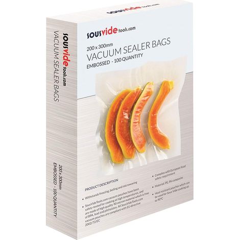 Lot de 100 sacs pour emballage sous vide 20 x 30 cm (1/5)