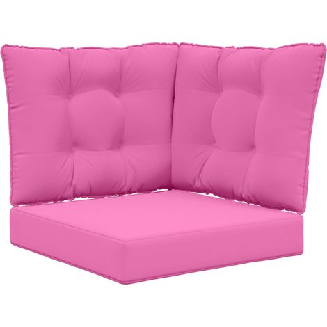 Maison Exclusive - Cuscino per divano da esterno 3 pcs Rosa Poliestere