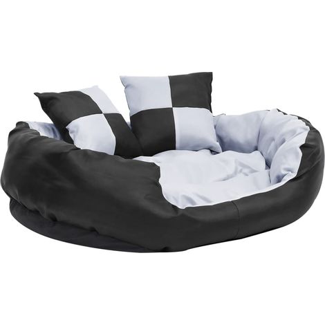 Coussin réversible lavable pour chien Gris et noir 85x70x20 cm CFW72916 (1/5)