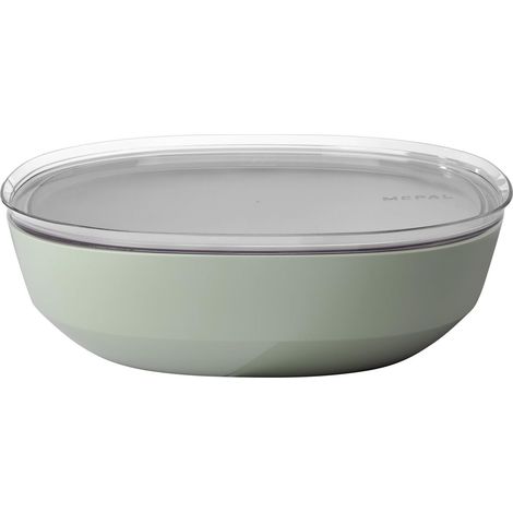 Saladier avec couvercle Silueta - Lavable au lave-vaisselle et résistant au micro-ondes - Plat de service - Plats à tapas - Vaisselle - 4000 ml - Nordic sage (1/5)