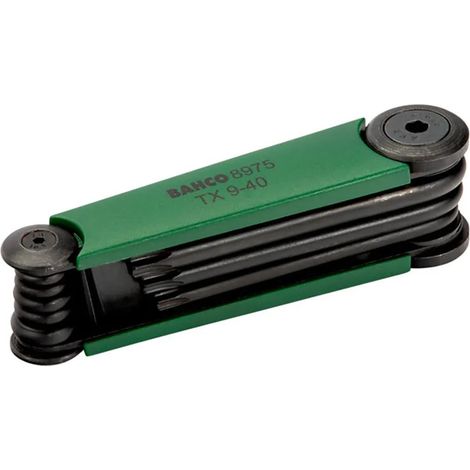 Set di chiavi Torx brunite Bahco BE8975JGO 8 pezzi lama 9-40