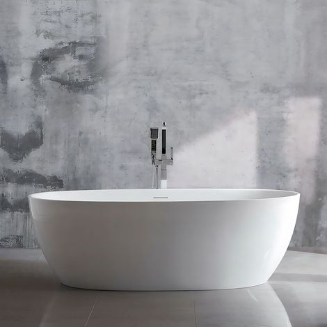 FREISTEHENDE BADEWANNE REA ROMA WHITE 170 (1/5)