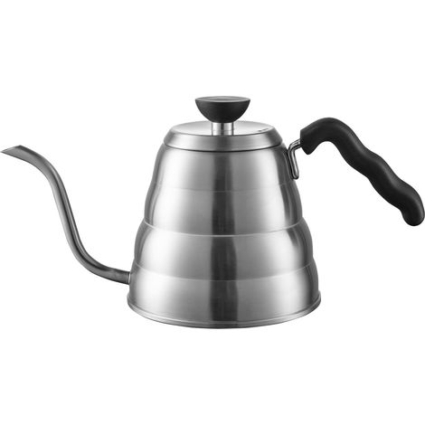 Hervidor de inducción elegante de 1200 ml, acero inoxidable plateado, Barista duka