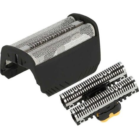 vhbw Set de têtes de rasoir électrique remplacement pour Braun 30B, 30B Mul pour, grille + couteaux, noir (1/4)