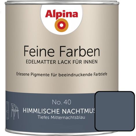 Alpina Feine Farben Lack No. 40 Himmlische Nachtmusik mitternachtsblau edelmatt 750 ml Buntlacke (1/2)