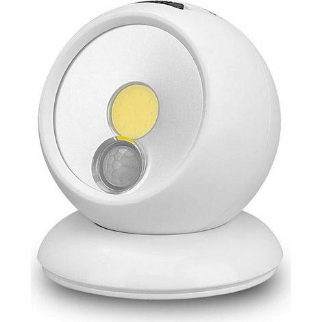 Luz nocturna giratoria de 360°, luz magnética con sensor de movimiento que funciona con pilas, luz nocturna automática para pasillo con sensor de movimiento (1/5)