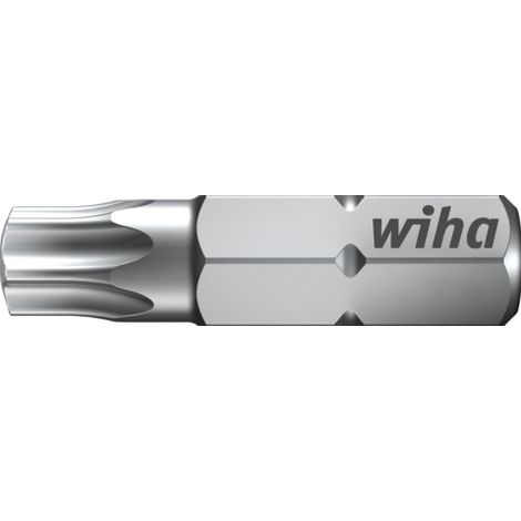 Wiha Inserto Standard 25 mm TORX® Tamper Resistant (con foro), 1/4" C6,3 T10H (01727)