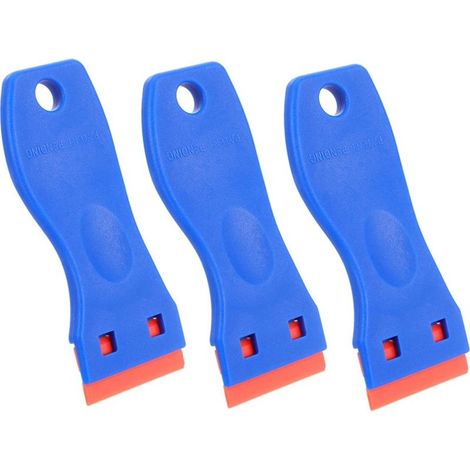 Grattoir Pour Enlever Étiquettes Colle Et Autocollants Outil Multi-usages Pour Débris Peinture Plastique Verre Et Surfaces Délicates (1/5)
