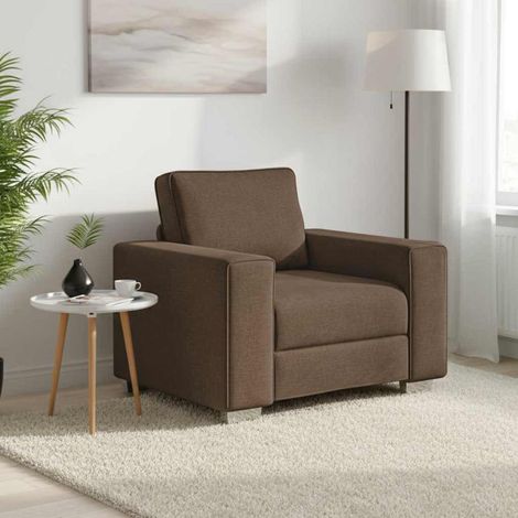 vidaXL Fauteuil Marron 100 cm tissu (1/5)