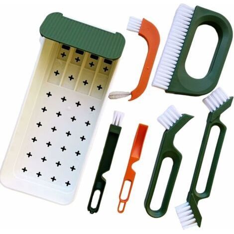ALLIANDISEnsemble de Brosses Joints 5 en 1, Brosse Nettoyage pour Salle de Bain et Cuisine, Récurer Les Joints de Carrelage, Les Recoins et Les Angles, Écouvillon pour Bouteille (1/4)