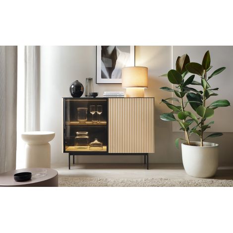 Commode ORTA K107 – Cachemire ou Chêne Vicenza avec éclairage LED (1/3)