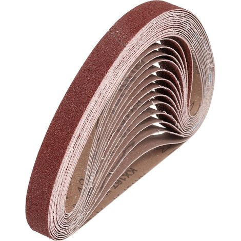 40 Pcs Bandes Abrasives 13mm x 457mm 40 Grain Oxyde D'aluminium Papier Abrasif Pour Ponceuse A Bande Meulage Metal Travail Du Bois Enlevage Rouille (1/5)
